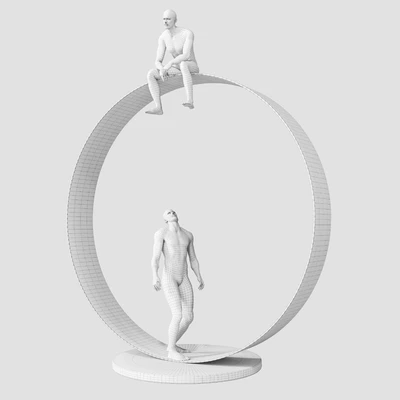 Decorative Sculpture With 4 PBR Metal Materials — Ver 4