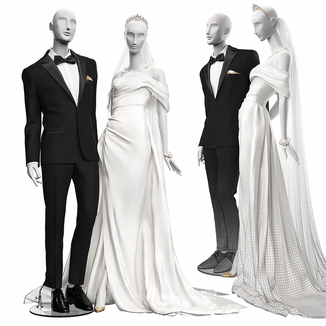 Wedding clothes on mannequins 001 — Descargar