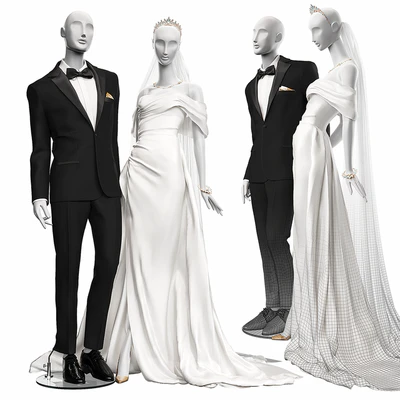 Wedding clothes on mannequins 001 — Ver 1