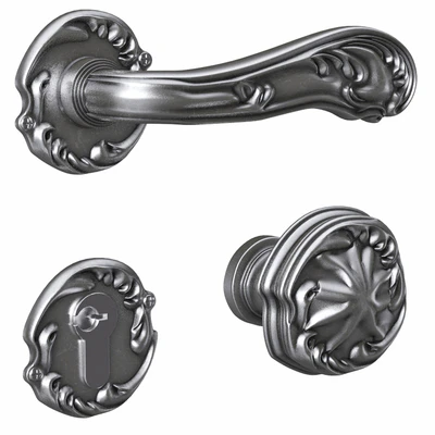 Classic Door Handle in silver — Ver 2