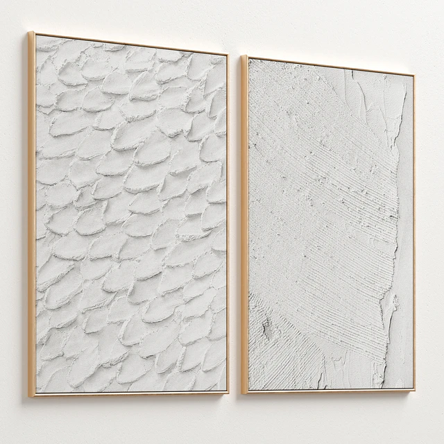 Boho Gray Relief Plaster Wall Art C-677 — Скачать