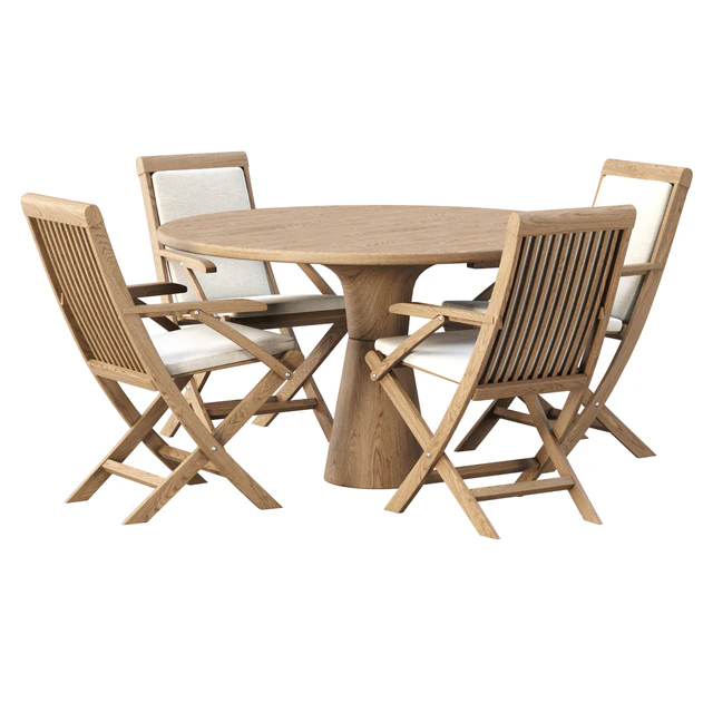 Alesso outdoor furniture set v02 / Набор деревянной мебели — Скачать