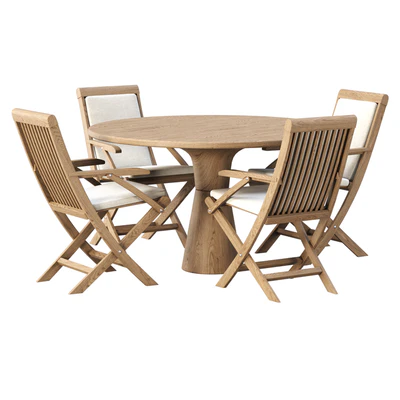 Alesso outdoor furniture set v02 / Набор деревянной мебели — Вид 2