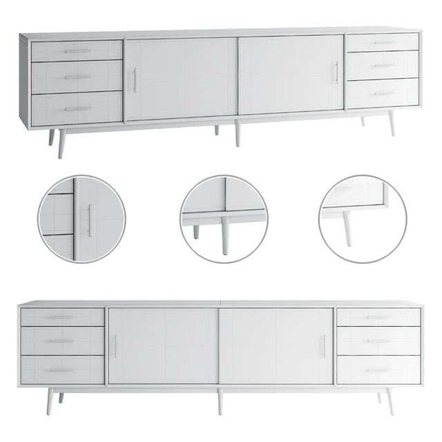 Mid-Century Media Console (96") — Скачать
