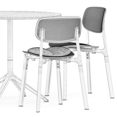 Colander chair and Elephant round table by Kristalia — Ver 3