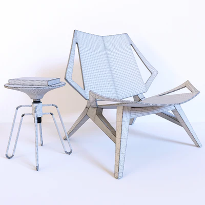 Ipanema chair & phillips stool by Jader Almeida — Вид 3
