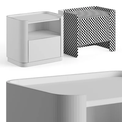 Echo Wood Bedside Table Lux Lucia Casa — Ver 5