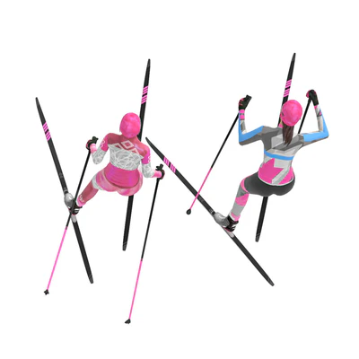 Female skier. Skate skiing — Ver 2
