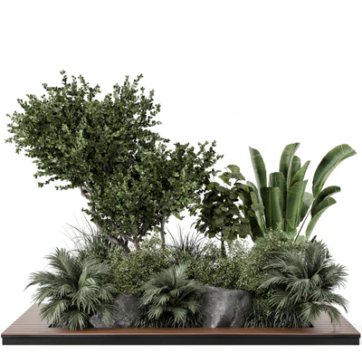 Outdoor Garden set bush and Tree - Garden Set 637 — Вид 4