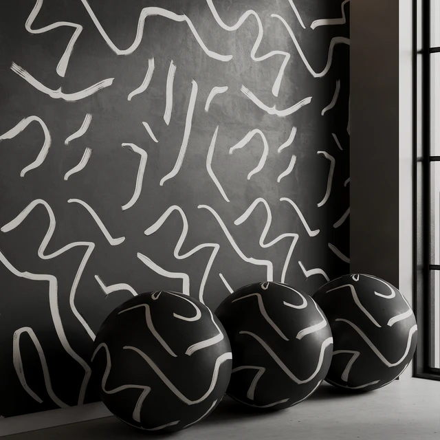 BELARTESTUDIO Murals Seamless set Artistic Lines — Скачать