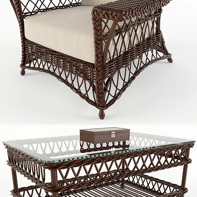 Wicker chairs and a table — Descargar