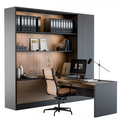 Office Furniture - Manager Set 04 — View 1