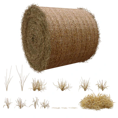 Farm field with hay bale — Ver 4