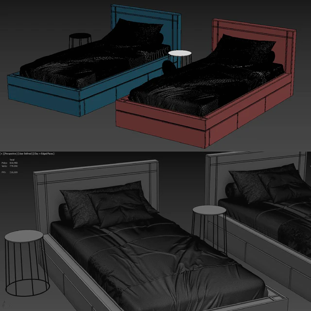 Bed031-Single Bed — Descargar