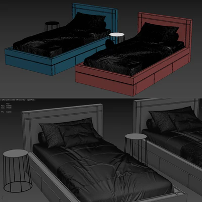 Bed031-Single Bed — Ver 3