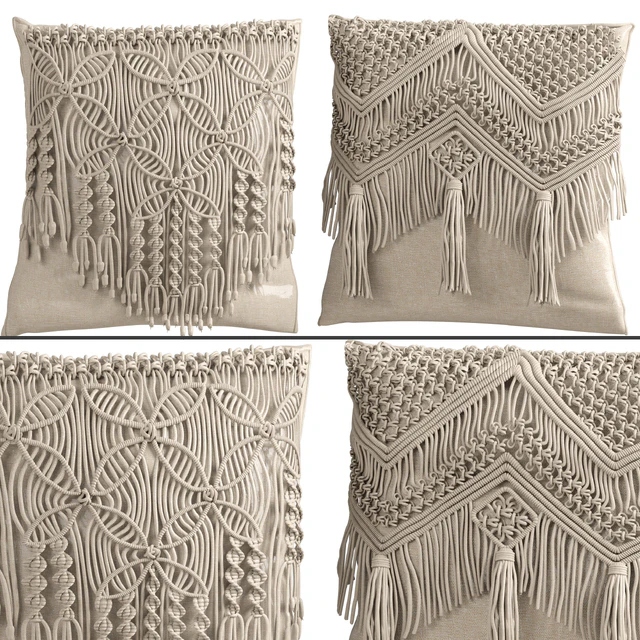 macrame cushion set 05 — Скачать