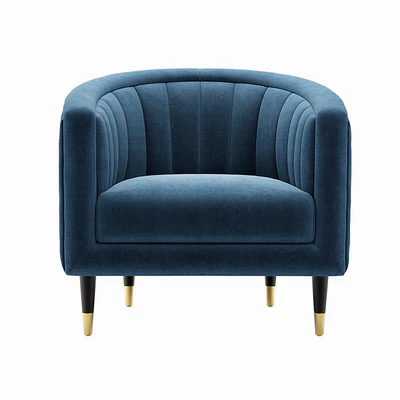 Fluted Juno Velvet Occasional Chair — Ver 3