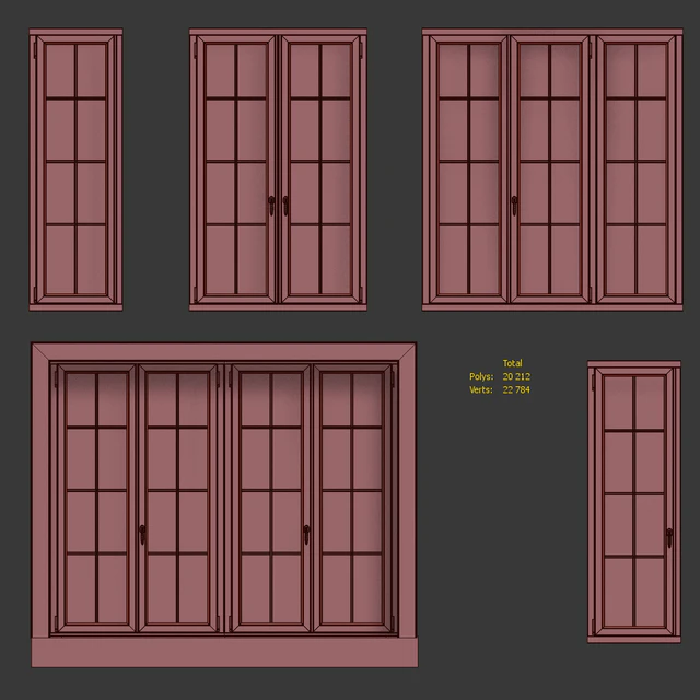 Collection of classic windows. 5 models — Descargar