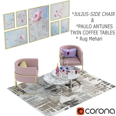 Julius chair and twin coffee tables — Вид 2