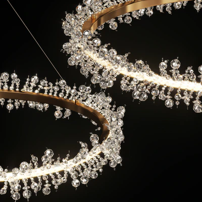 Crystal ring chandelier THERA Combination — Ver 2