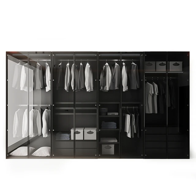 Modern Aluminum Glass Door Wardrobe — Скачать