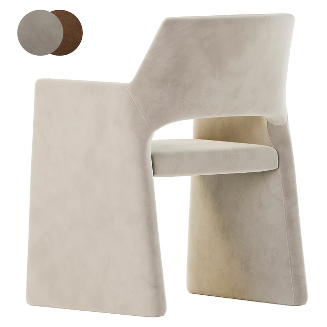CB2 Foley Faux Mohair Gray Dining Armchair — Descargar