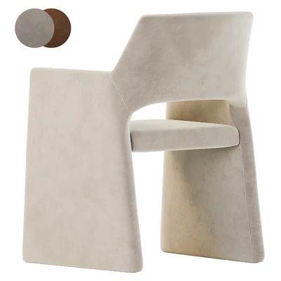 CB2 Foley Faux Mohair Gray Dining Armchair — Ver 5