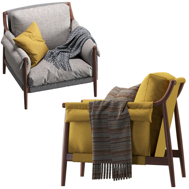 Times Lounge by Poltrona Frau armchair — Скачать