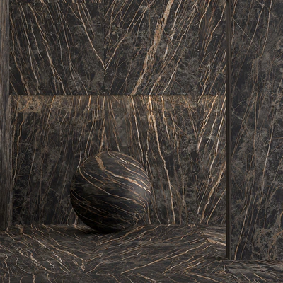 Керамогранит Laminam Sahara Noir, NATURALI NERO-GRECO, Noir Desire, Cemento Nero. 3000x1000 mm. — Вид 3