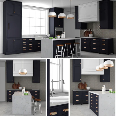 Customized navy kitchen — Вид 1