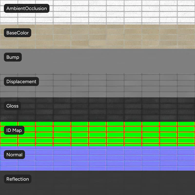 dragfaced stack bond brick wall texture white — Вид 2