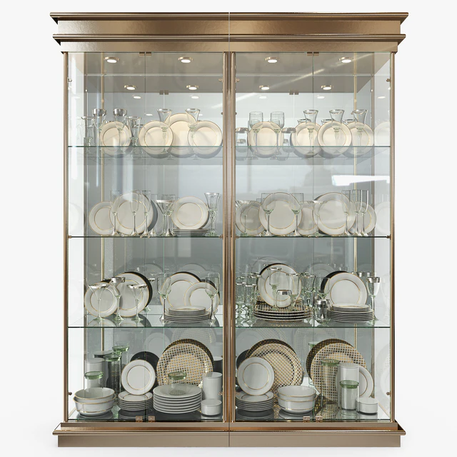 Birgit Israel - Pair of american brass display cabinets — Descargar