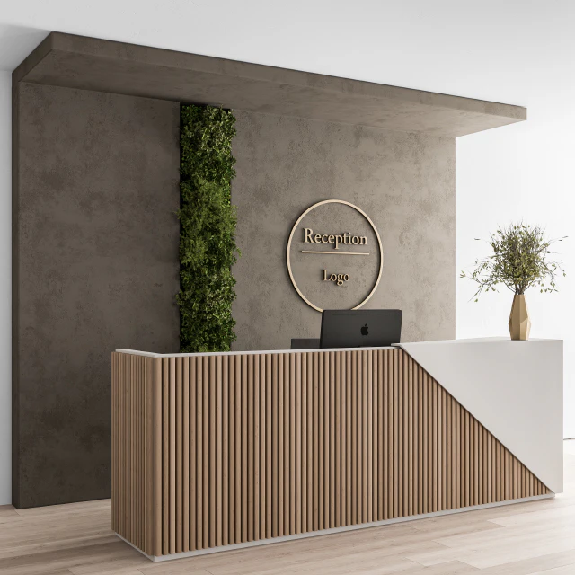 Reception Desk and Wall Decoration - Set 08 — Скачать