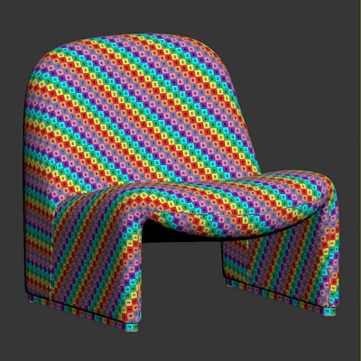 Boucle Alky Lounge Chair Giancarlo Piretti — Ver 4
