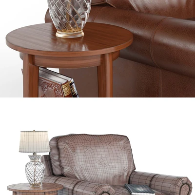 WEBSTER LEATHER ARMCHAIR LEGACY TOBACCO — Ver 2