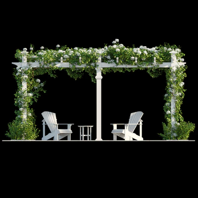 Pergola with Hydrangea — Ver 3