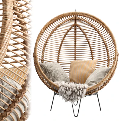 Rattan Cocoon Chair Cox&Cox — Вид 3