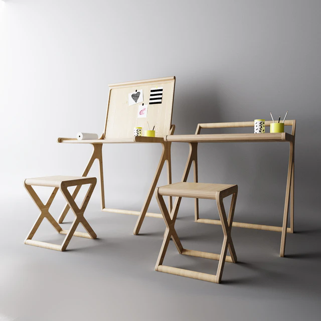 Children's table with a folding table top — Descargar