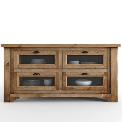 20TH C. SALVAGED WOOD KITCHEN ISLAND — Ver 2