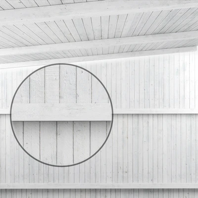 Wooden ceiling with beams (white wood) — Ver 1