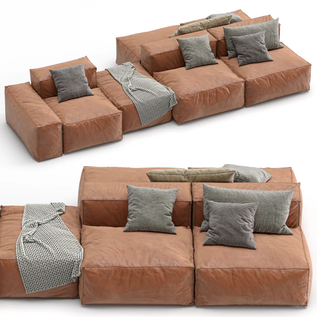 Bonaldo leather sofa PEANUT B — Descargar