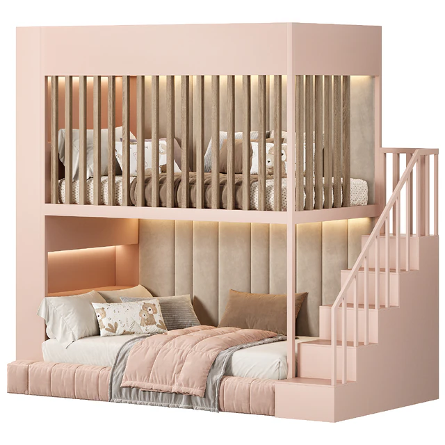 Designer two-level bed Kids room — Descargar