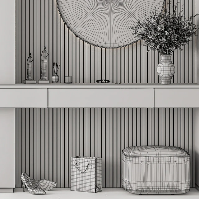 Hallway 27 - White and Wood Entrance — Descargar