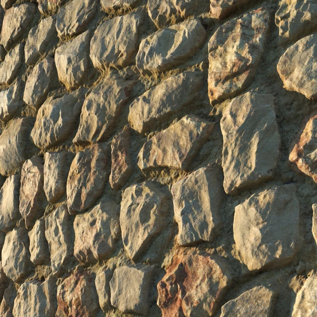 Материал каменной кладки 17 8k бесшовный PBR — Скачать