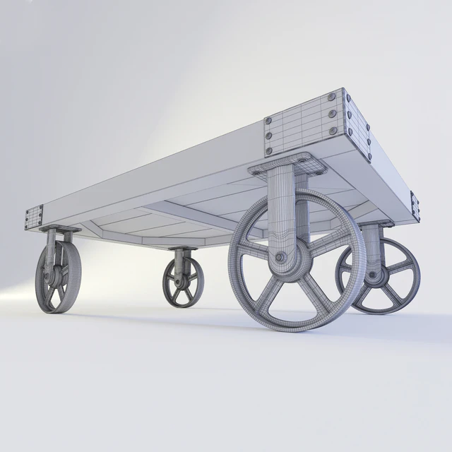 Coffee table on wheels in the style of "Loft" — Descargar