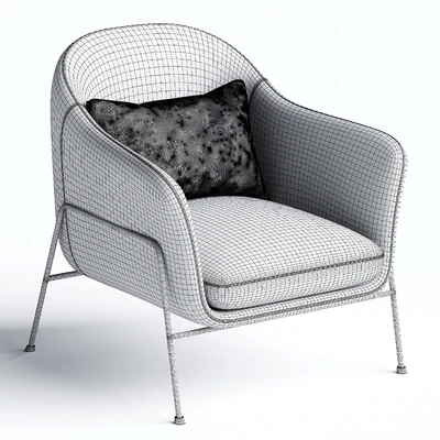 Wiley Ivory White Sherpa Armchair — Ver 2