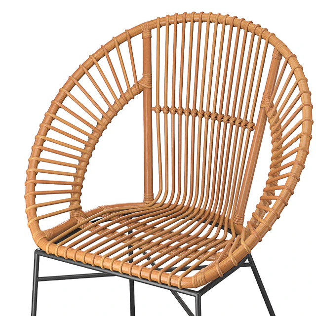 Rattan Accent Chair Natural Sarita — Descargar
