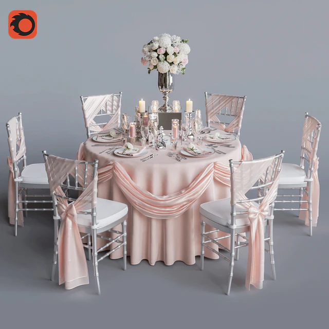 Wedding table for 6 persons 2 Corona — Descargar