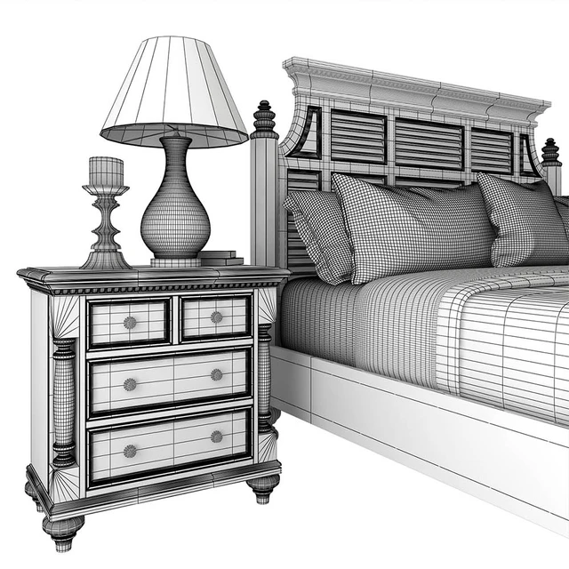 KENSINGTON MALABAR PANEL BED (LEXINGTON HOME BRANDS) — Descargar