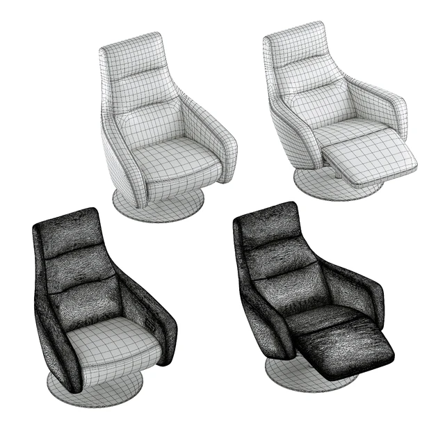 Reclining Armchair EgoItaliano Nora Recliner Chair — Скачать
